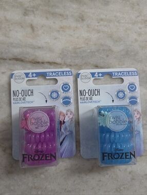 New Invisibobble Disney Frozen Traceless Hair Rings - Pink & Blue (2 Pack)